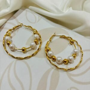 pear hoop gold 2