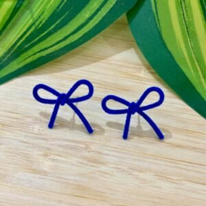 velvet grace bow earrings