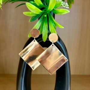 Circle-Square Statement Drops Earrings